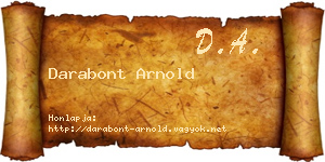 Darabont Arnold névjegykártya